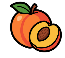 Pacific Peach 1:1 emoji
